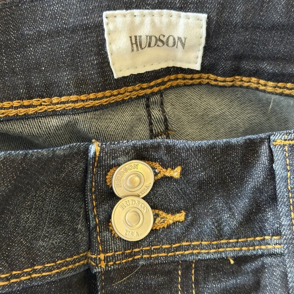 Hudson Beth Baby Boot Jeans Women’s 28 Dark Double Button Flap Pocket NW176DIF - Picture 7 of 10